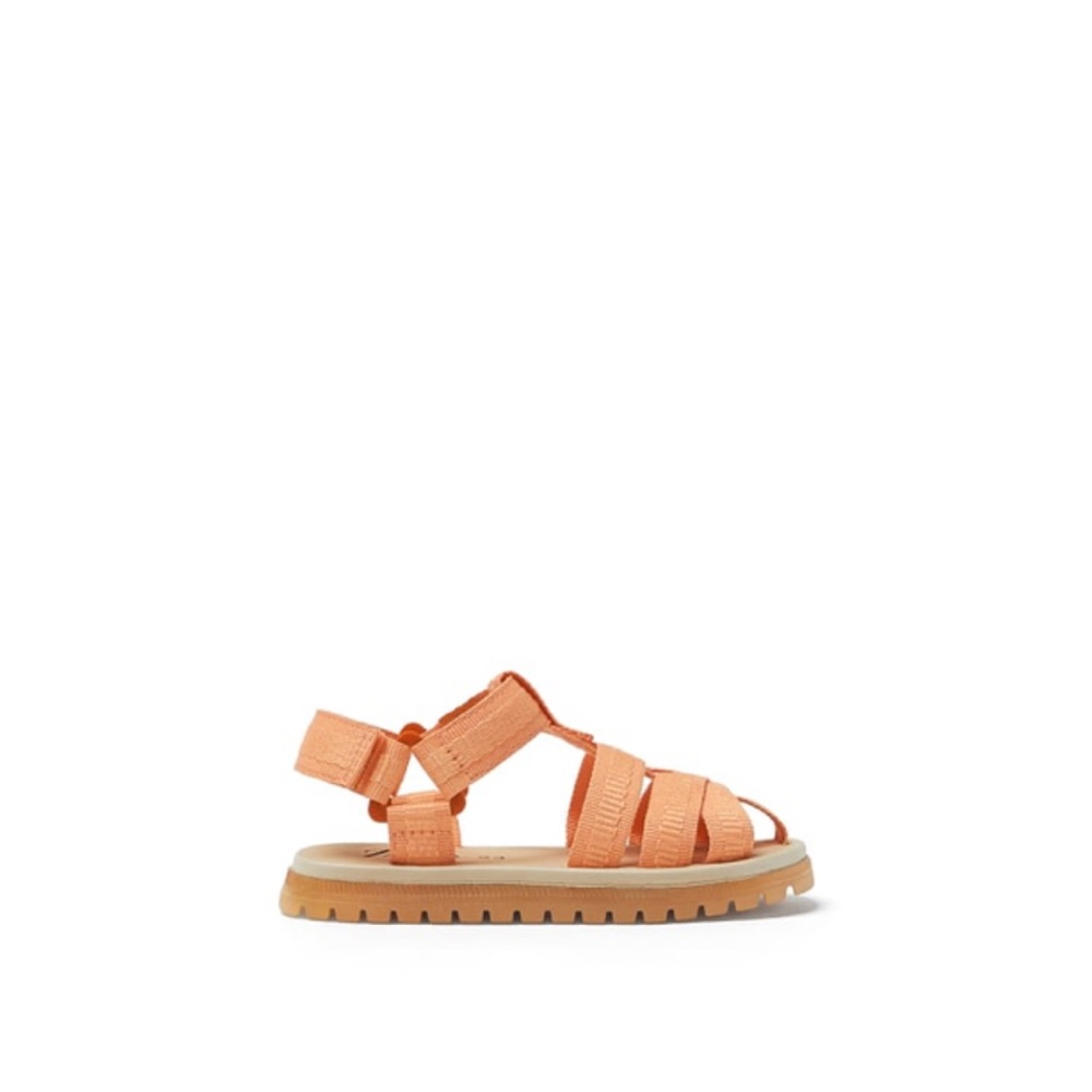 Zara Orange Kids Strappy Velcro Sandals